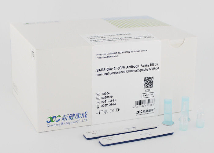 Kit Deteksi Coronavirus Igg Igm, Tes Antibodi Imunofluoresen CE 8 menit Dengan Darah