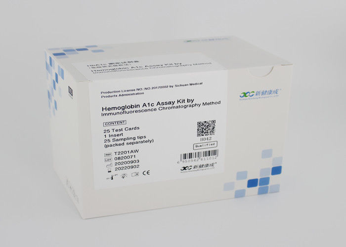 Assay Combo Hba1c Rapid Test Kit 4% Rentang Linier Kromatografi Imunofluoresensi
