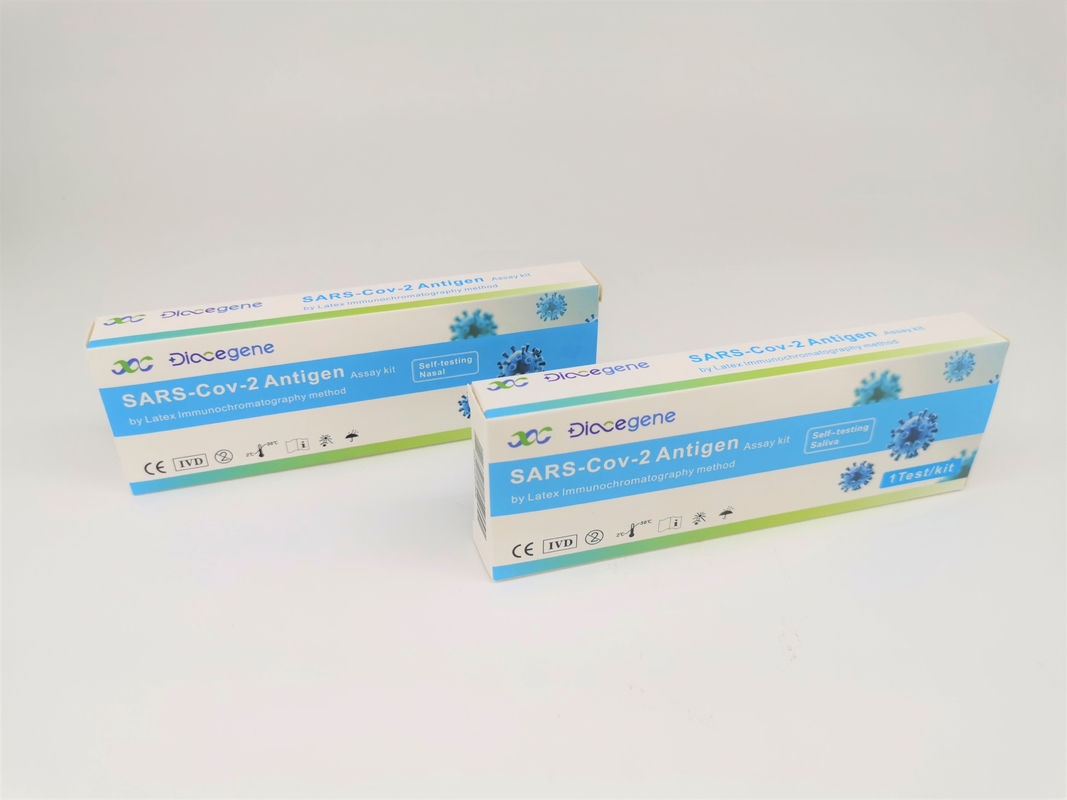 2℃ Penyimpanan Air liur Antigen Rapid Test Kit Diagnosis Satu Langkah Deteksi Oral